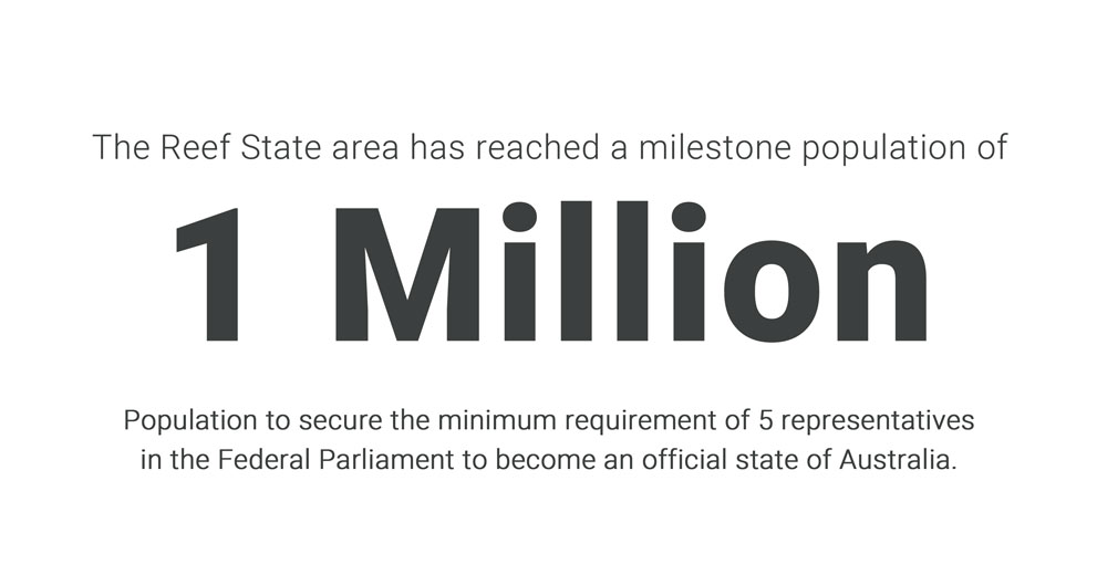 The Reef State population now 1 Million